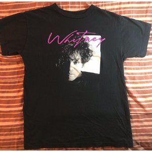 Whitney Houston Retro T-shirt Black Women Music R&B Legend